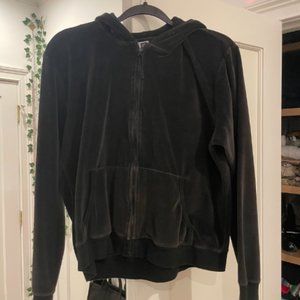 Black Velvet Y2K zip up hoodie